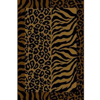 Alexa Cameo Zebra/ Leopard Animal Fusion Print Gold Rug (311 x 57