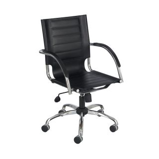 Safco Flaunt Black Polyurethane Leather Managers Chair