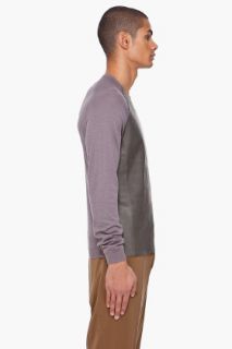 Lanvin Leather Front Sweater for men