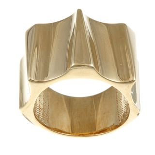 Sterling Essentials 14K Gold over Silver Runaway Ring