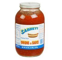 Sabrett Pushcart Style Onions in Sauce 64oz (4 JARS) 