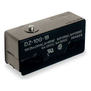 Omron DZ 10G 1B Snap Switch, 10A, DPDT, Pin Plunger
