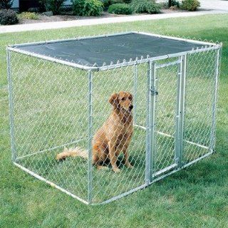 Chain Link Portable Dog Kennel Size 72 D x 48 W (Small