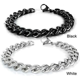 Stainless Steel Mens 8.5 inch Curb Chain Bracelet