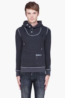 Diesel Charcoal Sibyll Hooded Pullover for men