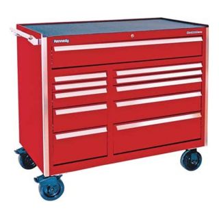 Kennedy 46003R Rolling Cabinet, 46 W, 11 Drawer, Red