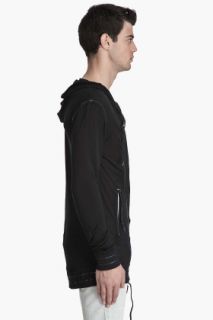 Buckler Asymmetrical Hooded Cardigan for men