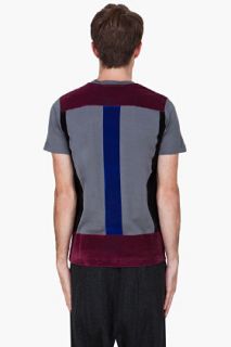 Christopher Kane Grey Flock Panel T shirt for men