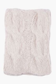 Ann Demeulemeester Ivory Oversize Alpaca Knit Scarf for men