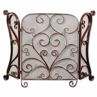 Daymeion Distress Cocoa Brown Fireplace Screen Today $217.80