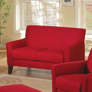 Uptown Collection Red Loveseat