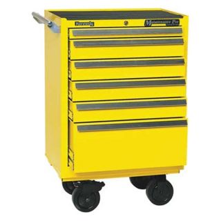 Kennedy 2702MPYW Rolling Cabinet, 27 W, 6 Drawer, Yellow