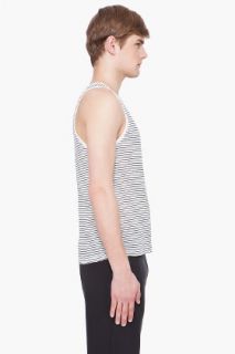 T By Alexander Wang Ivory Tone Striped Tank Top for men