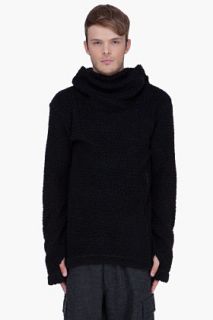 Y 3 Oversize Black Iplush Turtleneck for men