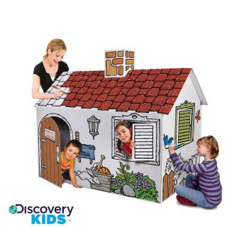 Discovery Kids Coloring 3 Foot Cardboard Playhouse for Color Me Fun