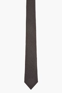 Saint Laurent Black Woven Silk Tie for men
