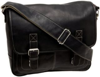 Latico Mens Basics Adventurer Messenger Bag, Black, One Size Shoes