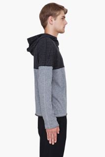 Yigal Azrouel Grey Combo Marled Pima Hoodie for men