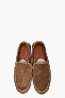 Diesel Brown Suede Rus Shoes for men