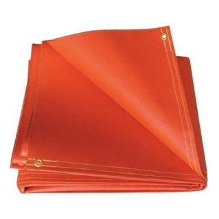 Hi Temp O51 8X10 20 B Welding Curtain, Silicone, 8x10, Orange
