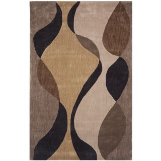 Dynasty Hand tufted Brown/ Ivory Rug (8 x 11)