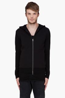 Theory Black Ragnar Cashwool Hoodie for men