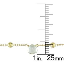 14k Yellow Gold Multi gemstone Briolette Necklace
