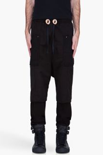 Silent By Damir Doma Black Double Layer Lounge Pants for men