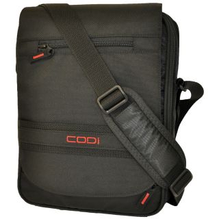 CODi Dispatch Black Vertical 14.1 inch Laptop Messenger Bag