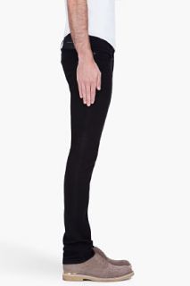 Surface To Air Black Skinny Twill Moleskin Trousers for men