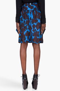 Marc By Marc Jacobs Blue Silk Floral Print Onyx Skirt for women