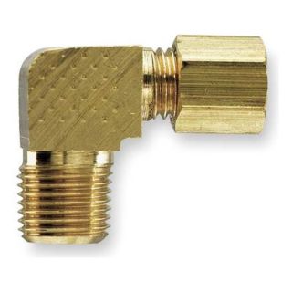 Parker 169C 8 6 Male Elbow, 1/2 In, Tube x MNPT, Brass, PK10