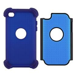 Blue/ Black Hybrid Armor Case for Apple iPod touch 4th Generation