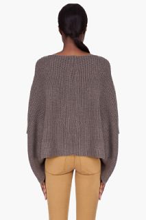 Marc By Marc Jacobs Dark Taupe Filipa Knit Poncho for women