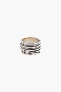 Maison Martin Margiela Argento Silver Spiral Ring for men