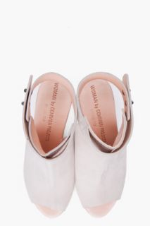 Woman By Common Projects Cream Open Back Wedges for women