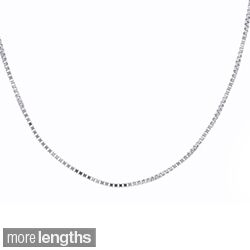 14k white gold box chain necklace 0 75 mm 16 24 inches msrp $ 341 99