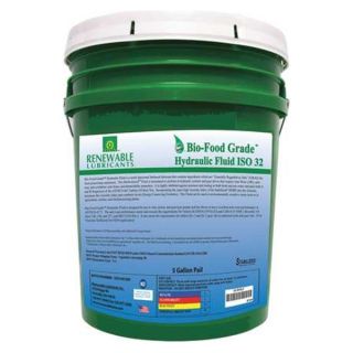 Renewable Lubricants 87124 Bio Food Grade Hydraulic Fluid, 5 Gal, 32