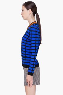 Marni Blue Windowpane Sweater for women