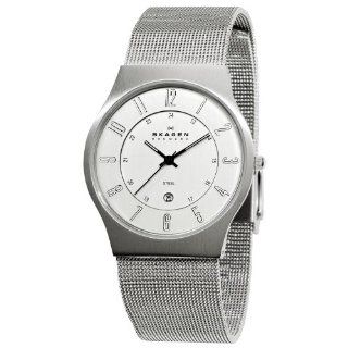 Skagen Mens C233XLSSC Steel Silver Dial Mesh Bracelet Watch Watches