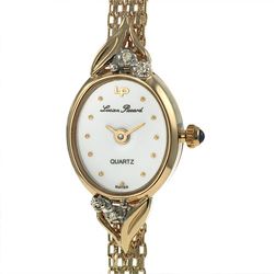 Lucien Piccard Womens 14k Gold Diamond Watch