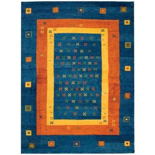 Hand knotted Gabeh Tempo Multi colored Wool Rug (6 x 9)