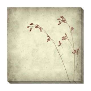 Small Flowers Black and White Oversized Gallery Wrapped Canvas
