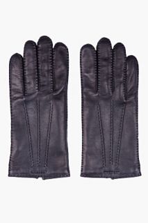 Givenchy Black Leather Desert Gloves for men