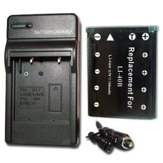 Battery + Charger for Olympus FE 190 FE 220 FE 230 FE 240