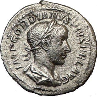 GORDIAN III 240AD Authentic Ancient Silver Roman Coin NUDE