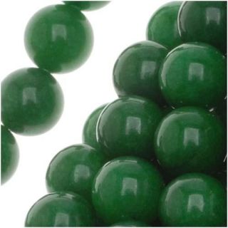 Beadaholique Green Candy Jade Round Bead 15.5 inch Strands (Pack of 2