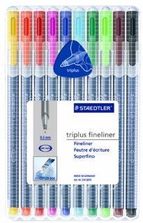 Staedtler Triplus Fineliner Pens 10 color Pack (334SB10