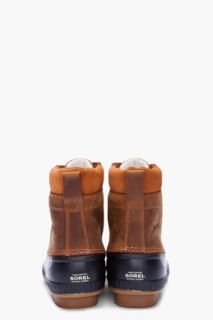 Sorel Brown Leather Cheyanne Boots for men