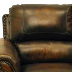 England Brown Hand rubbed Luxurious Italian Leather Sofa and Loveseat